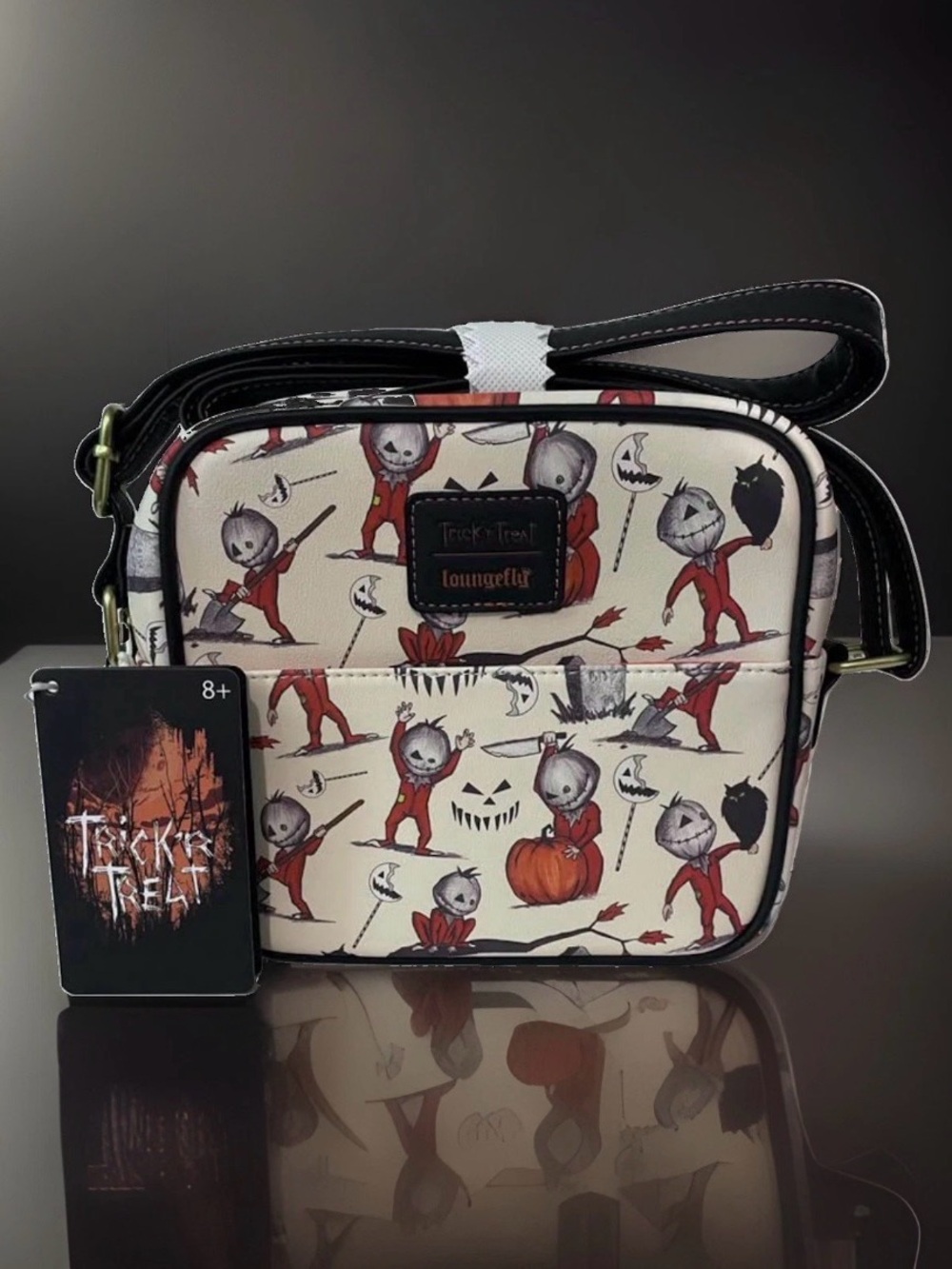Loungefly Trick R Treat Sam Crossbody Purse All Over Halloween Pattern Bag NEW!